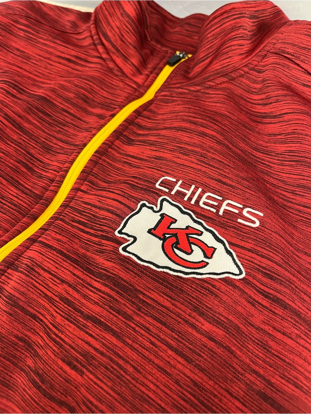 NFL Adult Women's Large Kansas City Chiefs Heathered Full Zip Jacket Like New